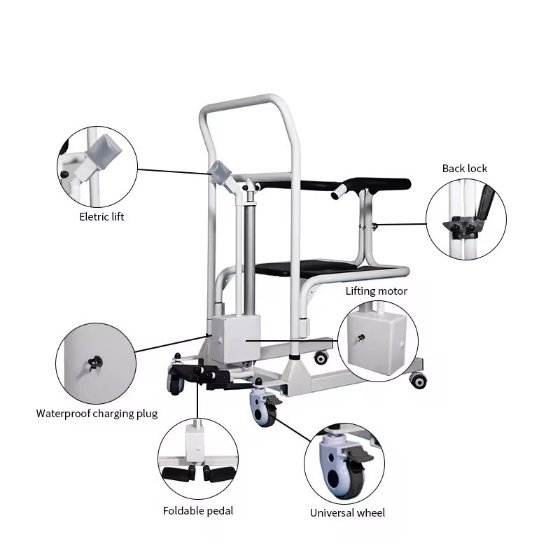 Electric Transfer Chair with Lift Function for Elderly Care